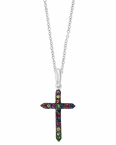 Effy Fine Jewelry Effy Silver 0.18 Ct. Tw. Gemstone Necklace Women 2 Effy Fine Jewelry Effy Silver 0.18 Ct. Tw. Gemstone Necklace Women - Image 2