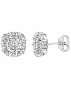 Effy Fine Jewelry Effy Silver 0.20 Ct. Tw. Diamond Earrings Women