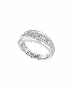 Effy Fine Jewelry Effy Silver 0.15 Ct. Tw. Diamond Ring Women