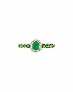 Effy Fine Jewelry Effy 14K 1.34 Ct. Tw. Diamond & Gemstone Ring Women