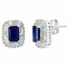 Effy Fine Jewelry Effy 14K 1.67 Ct. Tw. Diamond & Blue Sapphire Earrings Women