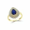 Effy Fine Jewelry Effy 14K Two-Tone 1.52 Ct. Tw. Diamond & Blue Sapphire Ring Women