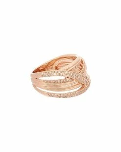 Effy Fine Jewelry 14K Rose Gold 0.59 Ct. Tw. Diamond Ring Women