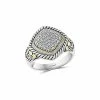 Effy Fine Jewelry Silver & 18K 0.22 Ct. Tw. Diamond Statement Ring Women