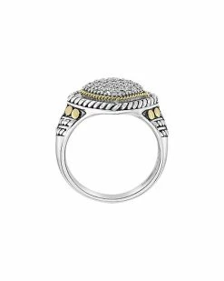 Effy Fine Jewelry Silver & 18K 0.22 Ct. Tw. Diamond Statement Ring Women -Effy Fine Jewelry Sales 6030524982 RLLD 3