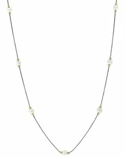 Effy Fine Jewelry Silver & 14K 7mm 7mm Freshwater Pearl Necklace Women