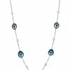 Effy Fine Jewelry Silver 8-9mm 8-9mm Black/Tahitian Pearl Necklace Women