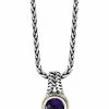 Effy Fine Jewelry Silver & 18K 3.42 Ct. Tw. Amethyst Statement Pendant Women