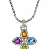 Effy Fine Jewelry Silver & 18K 2.71 Ct. Tw. Gemstone Statement Pendant Women