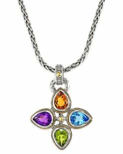 Effy Fine Jewelry Silver & 18K 2.71 Ct. Tw. Gemstone Statement Pendant Women