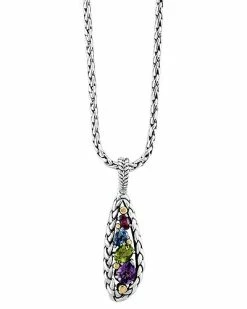 Effy Fine Jewelry Silver & 18K 3.10 Ct. Tw. Gemstone Statement Pendant Women