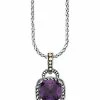 Effy Fine Jewelry Silver & 18K 6.50 Ct. Tw. Amethyst Statement Pendant Women