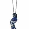 Effy Fine Jewelry Silver 1.80 Ct. Tw. Sapphire Statement Pendant Women