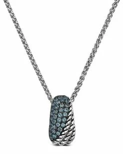 Effy Fine Jewelry Silver 0.94 Ct. Tw. London Blue Topaz Statement Pendant Women
