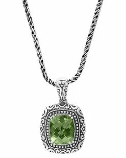 Effy Fine Jewelry Silver 5.40 Ct. Tw. Green Amethyst Statement Pendant Women