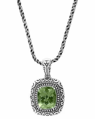 Effy Fine Jewelry Silver 5.40 Ct. Tw. Green Amethyst Statement Pendant Women 1 Effy Fine Jewelry Silver 5.40 Ct. Tw. Green Amethyst Statement Pendant Women