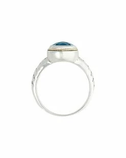 Effy Fine Jewelry Silver & 18K 2.35 Ct. Tw. Blue Topaz Statement Ring Women 6 Effy Fine Jewelry Silver & 18K 2.35 Ct. Tw. Blue Topaz Statement Ring Women -Effy Fine Jewelry Sales 6030525015 RLLD 3