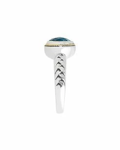 Effy Fine Jewelry Silver & 18K 2.35 Ct. Tw. Blue Topaz Statement Ring Women 7 Effy Fine Jewelry Silver & 18K 2.35 Ct. Tw. Blue Topaz Statement Ring Women -Effy Fine Jewelry Sales 6030525015 RLLD 4