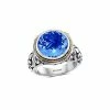 Effy Fine Jewelry Silver & 18K 6.90 Ct. Tw. Blue Topaz Statement Ring Women
