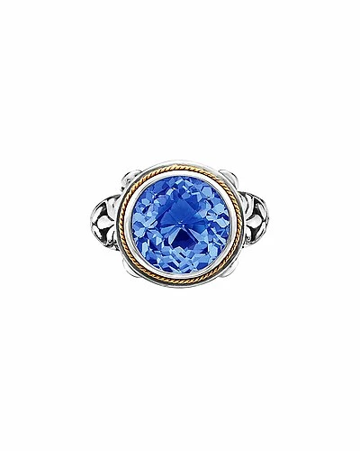Effy Fine Jewelry Silver & 18K 6.90 Ct. Tw. Blue Topaz Statement Ring Women 2 Effy Fine Jewelry Silver & 18K 6.90 Ct. Tw. Blue Topaz Statement Ring Women - Image 2