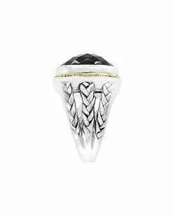 Effy Fine Jewelry Silver & 18K 8.55 Ct. Tw. Onyx Statement Ring Women -Effy Fine Jewelry Sales 6030525018 RLLD 3