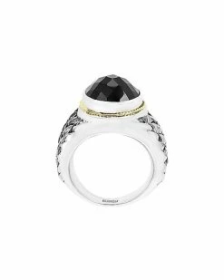 Effy Fine Jewelry Silver & 18K 8.55 Ct. Tw. Onyx Statement Ring Women -Effy Fine Jewelry Sales 6030525018 RLLD 4