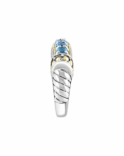 Effy Fine Jewelry Silver & 18K 1.33 Ct. Tw. Blue Topaz Statement Ring Women 3 Effy Fine Jewelry Silver & 18K 1.33 Ct. Tw. Blue Topaz Statement Ring Women - Image 3