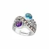 Effy Fine Jewelry Silver & 18K 1.95 Ct. Tw. Amethyst & Blue Topaz Statement Ring Women