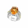 Effy Fine Jewelry Silver & 18K 9.00 Ct. Tw. Citrine Statement Ring Women