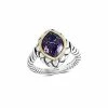 Effy Fine Jewelry Silver & 18K 3.80 Ct. Tw. Amethyst Statement Ring Women