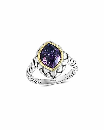 Effy Fine Jewelry Silver & 18K 3.80 Ct. Tw. Amethyst Statement Ring Women 1 Effy Fine Jewelry Silver & 18K 3.80 Ct. Tw. Amethyst Statement Ring Women