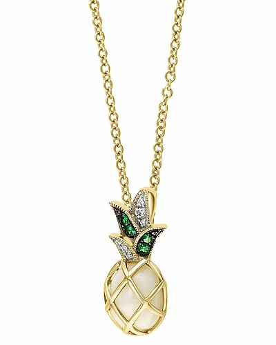 Effy Fine Jewelry 14K 1.52 Ct. Tw. Diamond & Opal & Tsavorite Fruit Pendant Women 2 Effy Fine Jewelry 14K 1.52 Ct. Tw. Diamond & Opal & Tsavorite Fruit Pendant Women - Image 2