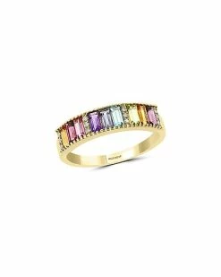 Effy Fine Jewelry 14K 1.16 Ct. Tw. Diamond & Gemstone Statement Ring Women