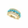 Effy Fine Jewelry 14K 1.80 Ct. Tw. Diamond & Turquoise Statement Ring Women