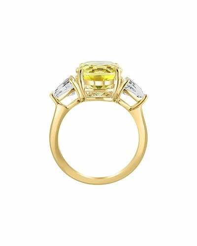 Effy Fine Jewelry 14K 5.55 Ct. Tw. Lemon Quartz Statement Ring Women 2 Effy Fine Jewelry 14K 5.55 Ct. Tw. Lemon Quartz Statement Ring Women - Image 2