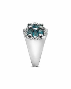 Effy Fine Jewelry 14K 4.12 Ct. Tw. London Blue Topaz Statement Ring Women -Effy Fine Jewelry Sales 6030525049 RLLD 4