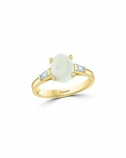 Effy Fine Jewelry Effy 14K 1.06 Ct. Tw. Diamond & Opal Ring Women