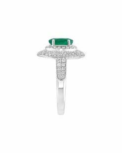Effy Fine Jewelry Effy 14K 1.61 Ct. Tw. Diamond & Emerald Ring Women -Effy Fine Jewelry Sales 6030662676 RLLD 3