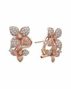 Effy Fine Jewelry Effy 14K Rose Gold 0.68 Ct. Tw. Diamond Earrings Women