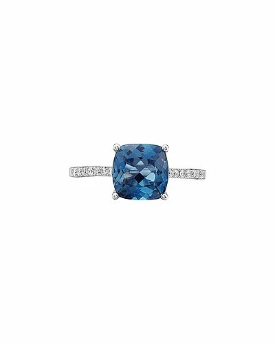 Effy Fine Jewelry 14K 2.63 Ct. Tw. Diamond & London Blue Topaz Ring Women 1 Effy Fine Jewelry 14K 2.63 Ct. Tw. Diamond & London Blue Topaz Ring Women