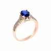 Effy Fine Jewelry Effy 14K Rose Gold 1.78 Ct. Tw. Diamond & Ceylon Sapphire Ring Women