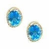 Effy Fine Jewelry 14K 8.23 Ct. Tw. Diamond & Blue Topaz Earrings Women