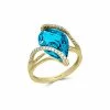Effy Fine Jewelry Effy 14K 6.28 Ct. Tw. Diamond & Blue Topaz Ring Women