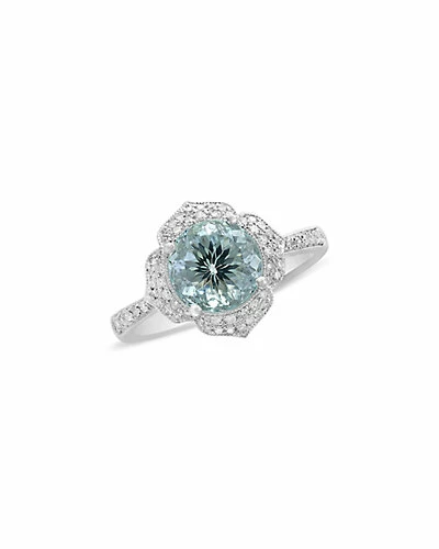Effy Fine Jewelry 14K 1.62 Ct. Tw. Diamond & Aquamarine Ring Women 1 Effy Fine Jewelry 14K 1.62 Ct. Tw. Diamond & Aquamarine Ring Women