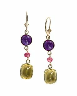 Effy Fine Jewelry 14K 15.40 Ct. Tw. Gemstone Earrings Women