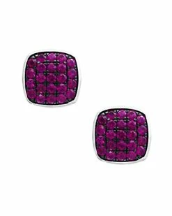 Effy Fine Jewelry Silver 0.58 Ct. Tw. Ruby Studs Women