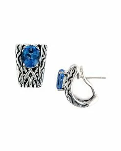 Effy Fine Jewelry Silver 4.70 Ct. Tw. Blue Topaz Earrings Women