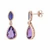 Effy Fine Jewelry 14K Rose Gold 6.09 Ct. Tw. Diamond & Gemstone Earrings Women