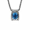 Effy Fine Jewelry Effy Silver Blue Topaz Pendant Necklace Women