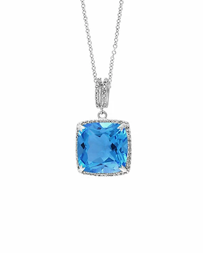 Effy Fine Jewelry 14K 20.20 Ct. Tw. Diamond & Blue Topaz Necklace Women 1 Effy Fine Jewelry 14K 20.20 Ct. Tw. Diamond & Blue Topaz Necklace Women